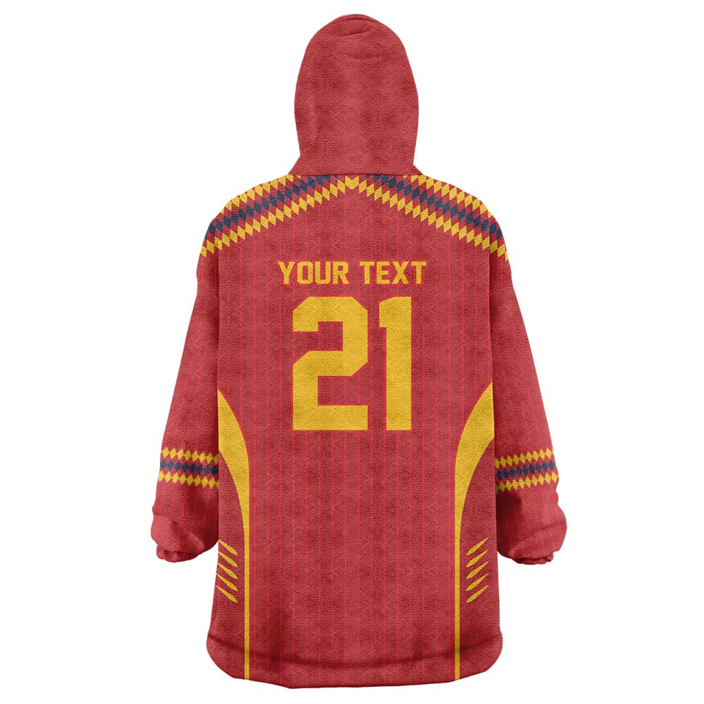 Custom Spain WC26 Future Champions Wearable Blanket Hoodie Tiki Taka Football Era - Wonder Print Shop