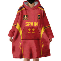 Custom Spain WC26 Future Champions Wearable Blanket Hoodie Tiki Taka Football Era - Wonder Print Shop
