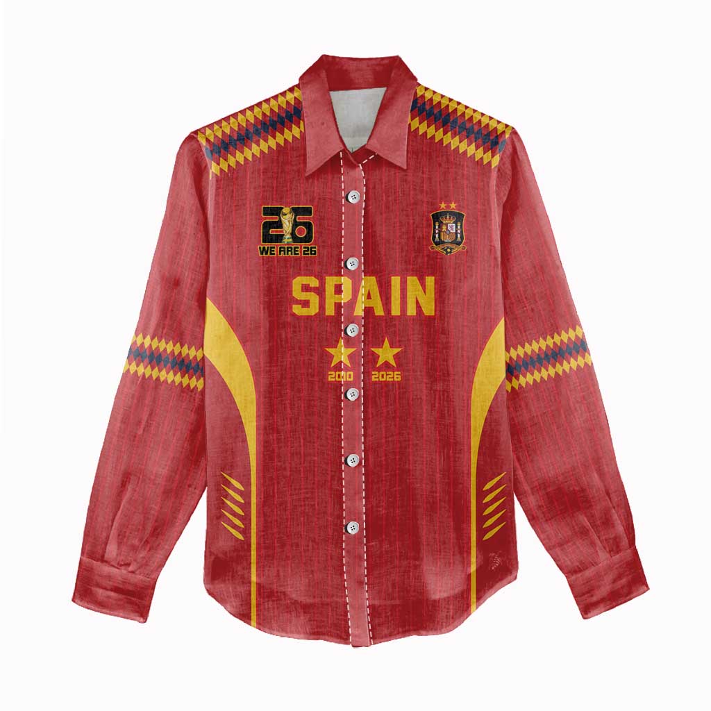 Custom Spain WC26 Future Champions Women Casual Shirt Tiki Taka Football Era - Wonder Print Shop