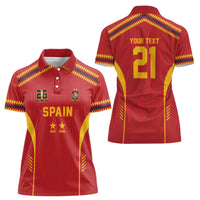 Custom Spain WC26 Future Champions Women Polo Shirt Tiki Taka Football Era - Wonder Print Shop