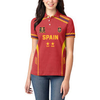 Custom Spain WC26 Future Champions Women Polo Shirt Tiki Taka Football Era - Wonder Print Shop