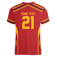 Custom Spain WC26 Future Champions Women V-Neck T-Shirt Tiki Taka Football Era - Wonder Print Shop