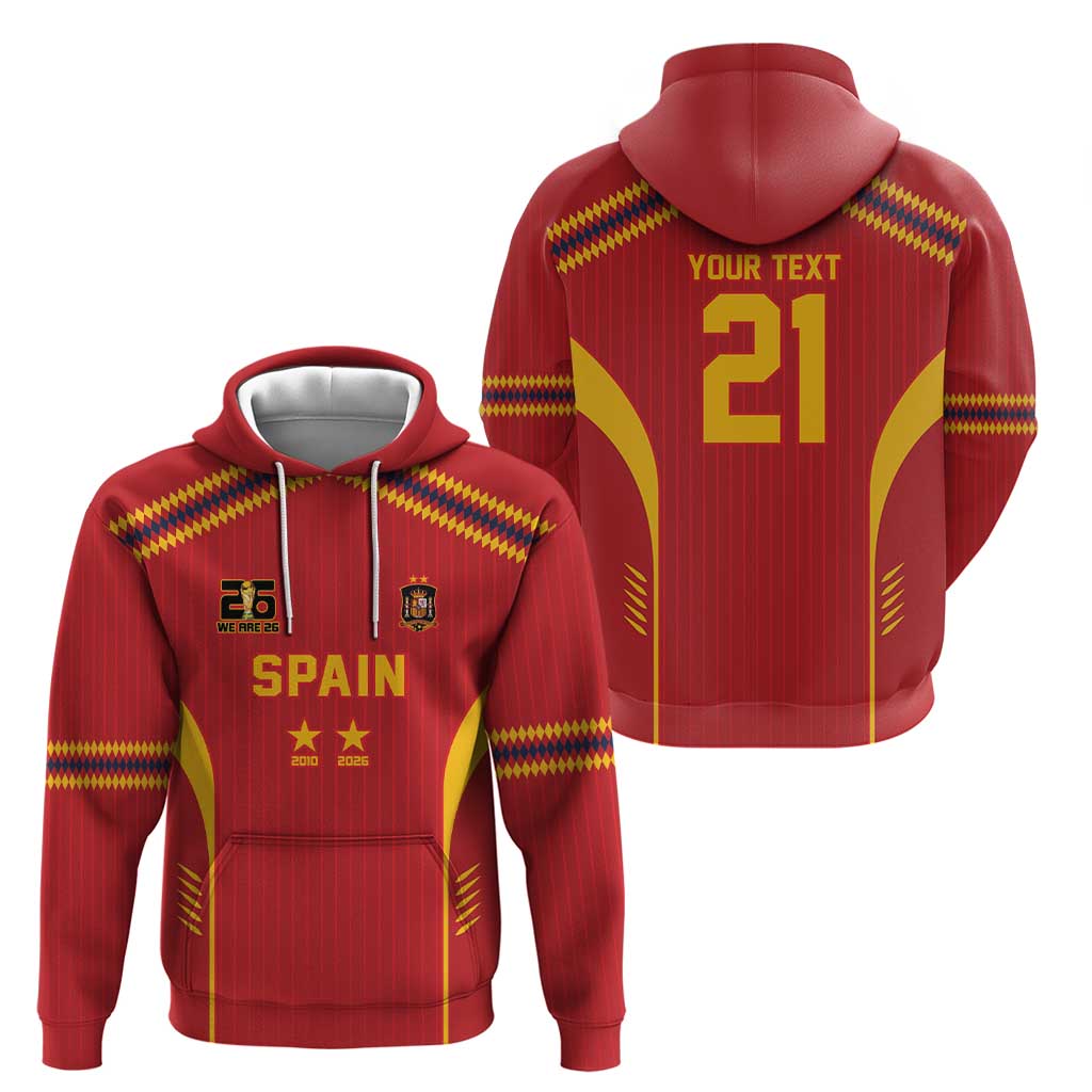 Custom Spain WC26 Future Champions Zip Hoodie Tiki Taka Football Era - Wonder Print Shop
