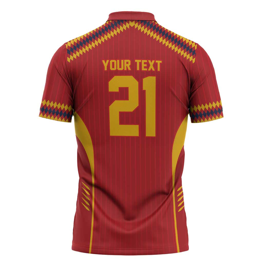 Custom Spain WC26 Future Champions Zipper Polo Shirt Tiki Taka Football Era - Wonder Print Shop