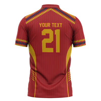 Custom Spain WC26 Future Champions Zipper Polo Shirt Tiki Taka Football Era - Wonder Print Shop