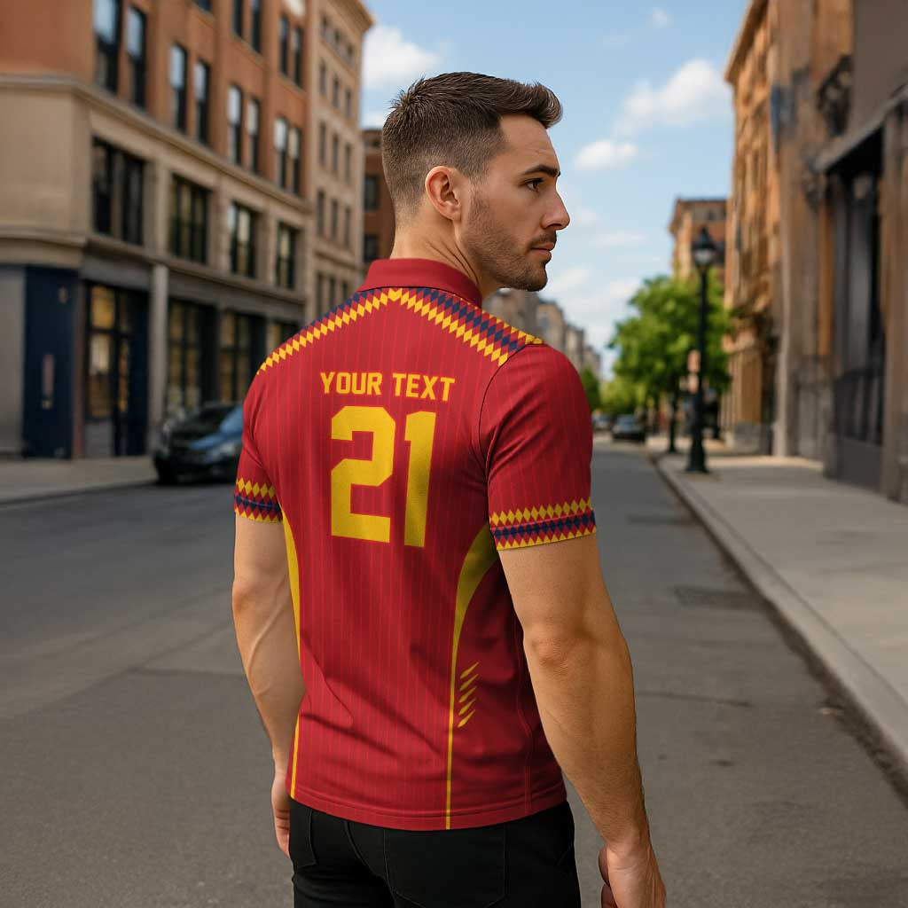 Custom Spain WC26 Future Champions Zipper Polo Shirt Tiki Taka Football Era - Wonder Print Shop