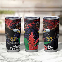 American Samoa Bald Eagle Personalized Tumbler Cup Samoa Muamua Le Atua