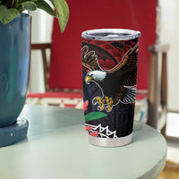American Samoa Bald Eagle Personalized Tumbler Cup Samoa Muamua Le Atua