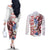 Personalized United States Rugby Couples Matching Off The Shoulder Long Sleeve Dress and Long Sleeve Button Shirt American Bald Eagle