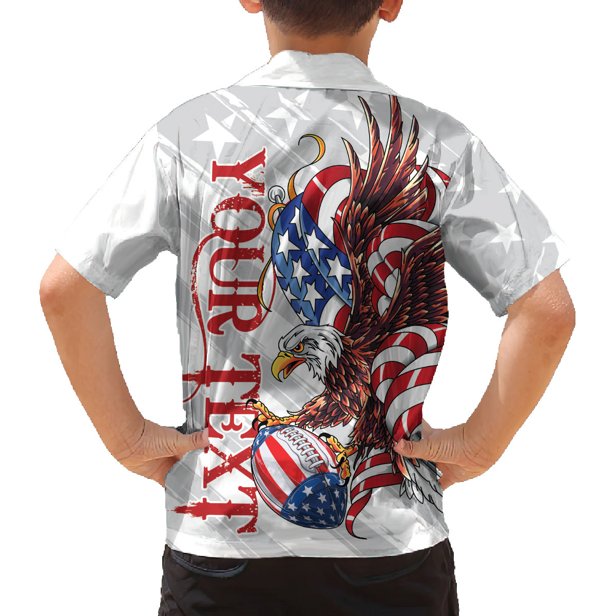 Personalized United States Rugby Family Matching Off Shoulder Maxi Dress and Hawaiian Shirt American Bald Eagle LT9 - Wonder Print Shop
