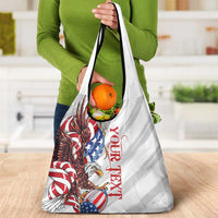 Personalized United States Rugby Grocery Bag American Bald Eagle