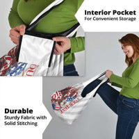 Personalized United States Rugby Grocery Bag American Bald Eagle