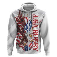 Personalized United States Rugby Hoodie American Bald Eagle - Wonder Print Shop