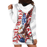 Personalized United States Rugby Hoodie Dress American Bald Eagle - Wonder Print Shop