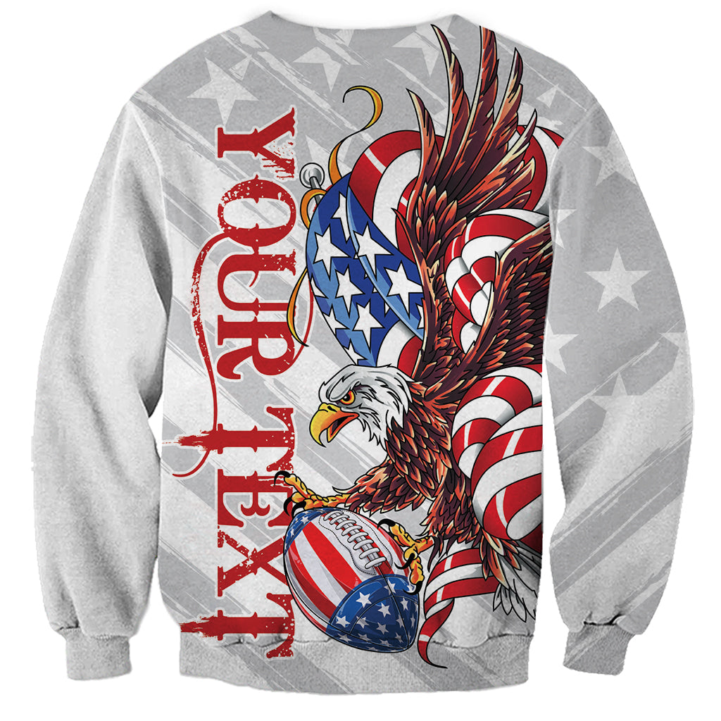 Personalized United States Rugby Sweatshirt American Bald Eagle - Wonder Print Shop