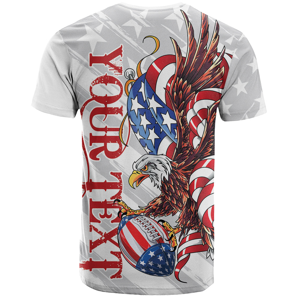 Personalized United States Rugby T Shirt American Bald Eagle - Wonder Print Shop