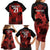 Custom Canada Rugby Family Matching Long Sleeve Bodycon Dress and Hawaiian Shirt Maple Leaf With Sporty Style