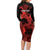 Custom Canada Rugby Family Matching Long Sleeve Bodycon Dress and Hawaiian Shirt Maple Leaf With Sporty Style LT9 - Wonder Print Shop