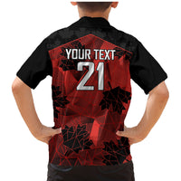 Custom Canada Rugby Family Matching Mermaid Dress and Hawaiian Shirt Maple Leaf With Sporty Style LT9 - Wonder Print Shop