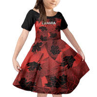Custom Canada Rugby Family Matching Mermaid Dress and Hawaiian Shirt Maple Leaf With Sporty Style LT9 - Wonder Print Shop