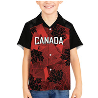 Custom Canada Rugby Family Matching Mermaid Dress and Hawaiian Shirt Maple Leaf With Sporty Style LT9 - Wonder Print Shop
