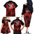 Custom Canada Rugby Family Matching Off The Shoulder Long Sleeve Dress and Hawaiian Shirt Maple Leaf With Sporty Style