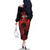 Custom Canada Rugby Family Matching Off The Shoulder Long Sleeve Dress and Hawaiian Shirt Maple Leaf With Sporty Style - Wonder Print Shop