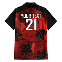 Custom Canada Rugby Family Matching Off Shoulder Maxi Dress and Hawaiian Shirt Maple Leaf With Sporty Style LT9 - Wonder Print Shop