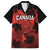 Custom Canada Rugby Family Matching Short Sleeve Bodycon Dress and Hawaiian Shirt Maple Leaf With Sporty Style