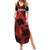 Custom Canada Rugby Family Matching Summer Maxi Dress and Hawaiian Shirt Maple Leaf With Sporty Style - Wonder Print Shop