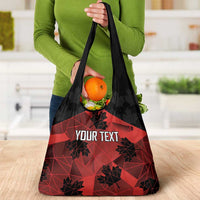 Custom Canada Rugby Grocery Bag Maple Leaf With Sporty Style