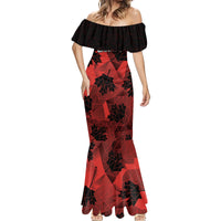 Custom Canada Rugby Mermaid Dress Maple Leaf With Sporty Style - Wonder Print Shop