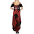 Custom Canada Rugby Summer Maxi Dress Maple Leaf With Sporty Style - Wonder Print Shop