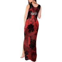 Custom Canada Rugby Tank Maxi Dress Maple Leaf With Sporty Style - Wonder Print Shop