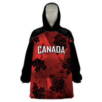 Custom Canada Rugby Wearable Blanket Hoodie Maple Leaf With Sporty Style - Wonder Print Shop