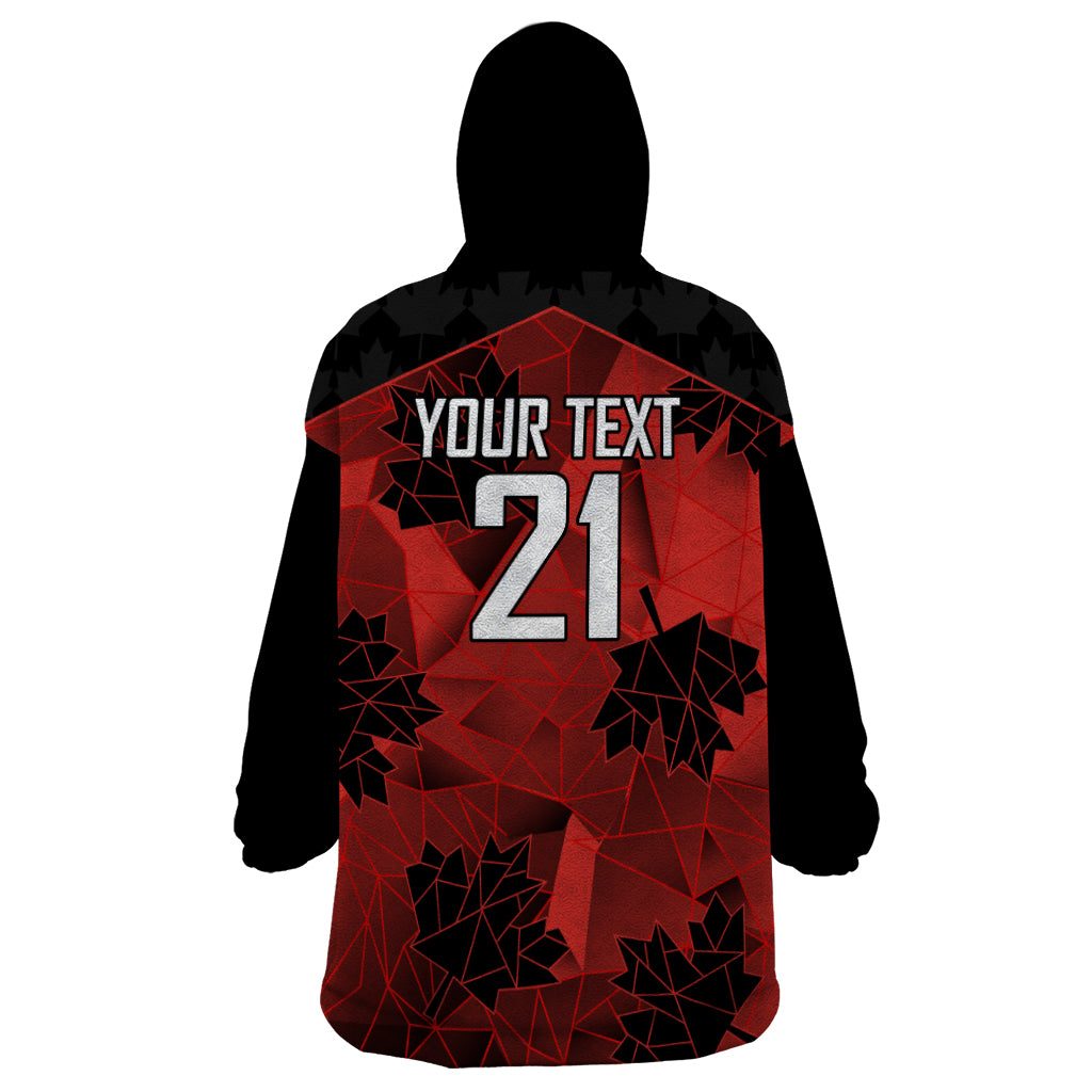 Custom Canada Rugby Wearable Blanket Hoodie Maple Leaf With Sporty Style - Wonder Print Shop