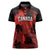 Custom Canada Rugby Women Polo Shirt Maple Leaf With Sporty Style