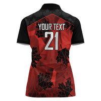 Custom Canada Rugby Women Polo Shirt Maple Leaf With Sporty Style - Wonder Print Shop