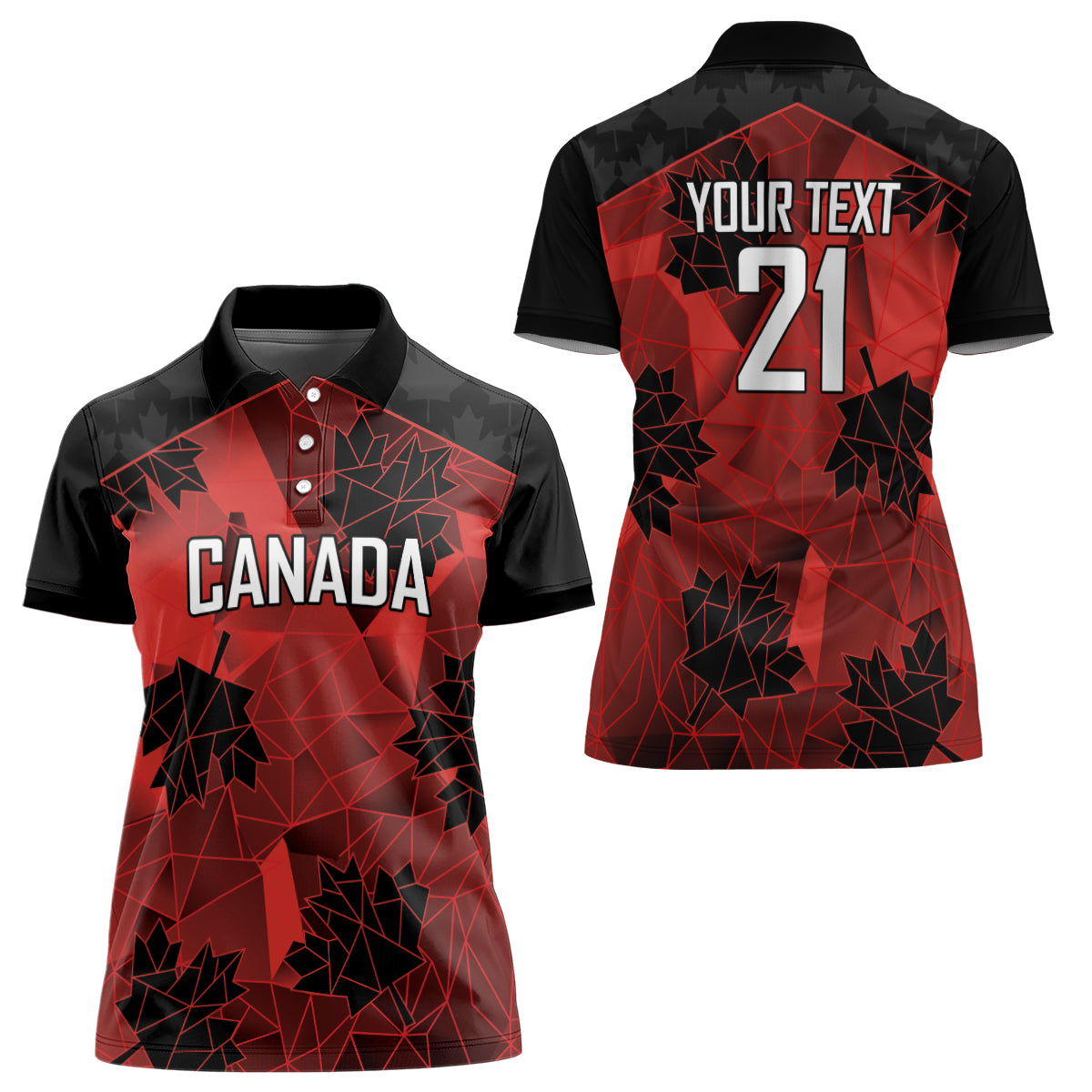 Custom Canada Rugby Women Polo Shirt Maple Leaf With Sporty Style - Wonder Print Shop