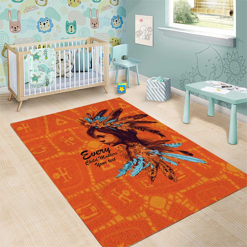Awareness for Indigenous Orange Day Area Rug Canadian Indigenous Art - Wonder Print Shop
