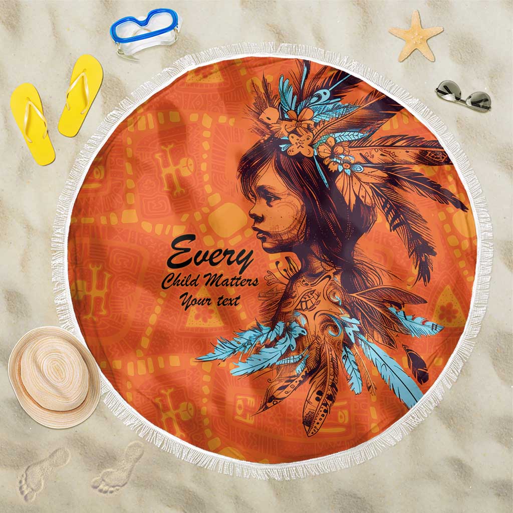 Awareness for Indigenous Orange Day Beach Blanket Canadian Indigenous Art - Wonder Print Shop