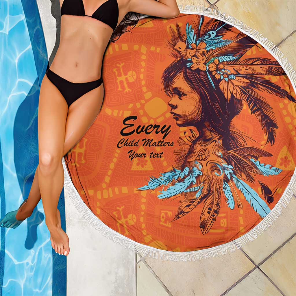 Awareness for Indigenous Orange Day Beach Blanket Canadian Indigenous Art - Wonder Print Shop