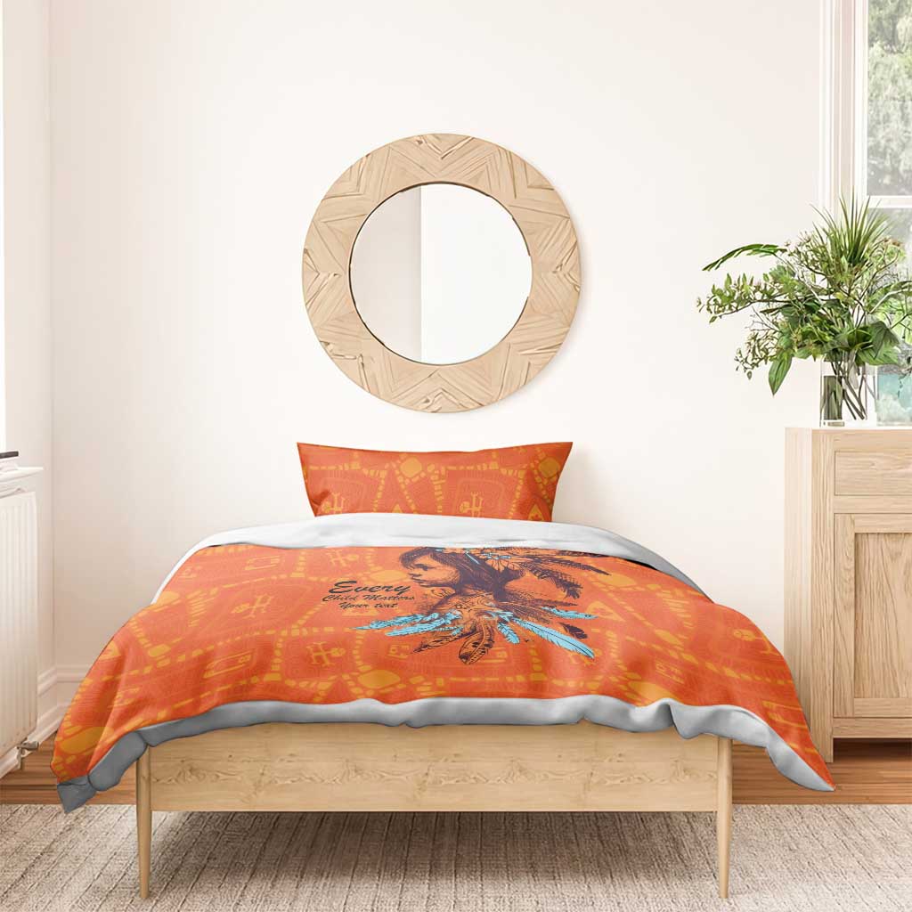 Awareness for Indigenous Orange Day Bedding Set Canadian Indigenous Art - Wonder Print Shop