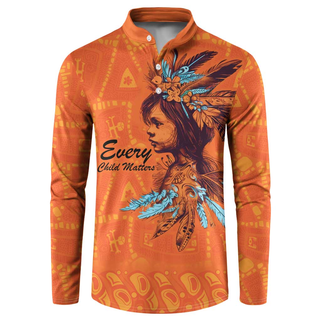 Awareness for Indigenous Orange Day Button Sweatshirt Canadian Indigenous Art - Wonder Print Shop