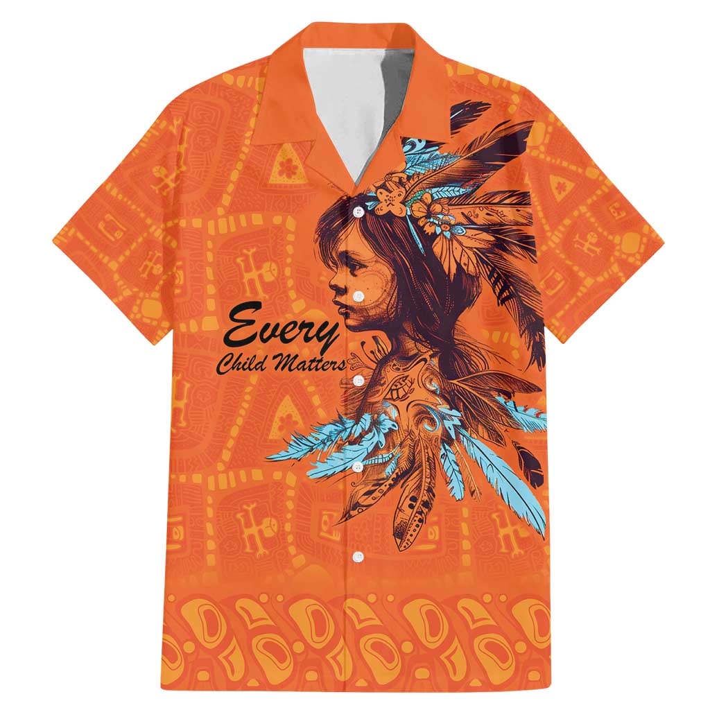 Awareness for Indigenous Orange Day Family Matching Mermaid Dress and Hawaiian Shirt Canadian Indigenous Art - Wonder Print Shop