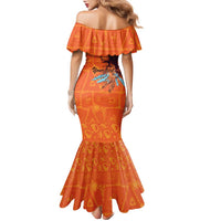 Awareness for Indigenous Orange Day Family Matching Mermaid Dress and Hawaiian Shirt Canadian Indigenous Art - Wonder Print Shop