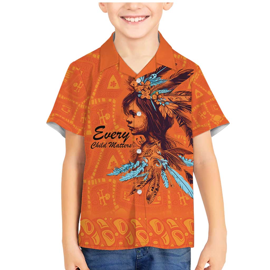 Awareness for Indigenous Orange Day Family Matching Mermaid Dress and Hawaiian Shirt Canadian Indigenous Art - Wonder Print Shop