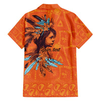 Awareness for Indigenous Orange Day Family Matching Off The Shoulder Long Sleeve Dress and Hawaiian Shirt Canadian Indigenous Art - Wonder Print Shop
