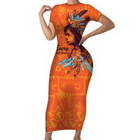 Awareness for Indigenous Orange Day Family Matching Short Sleeve Bodycon Dress and Hawaiian Shirt Canadian Indigenous Art - Wonder Print Shop