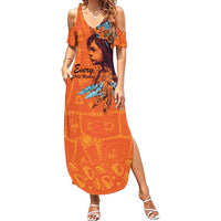 Awareness for Indigenous Orange Day Family Matching Summer Maxi Dress and Hawaiian Shirt Canadian Indigenous Art - Wonder Print Shop